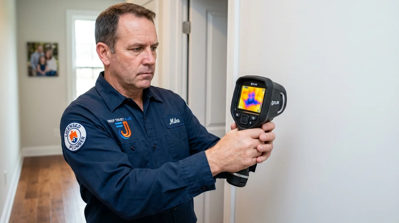 Thermal imaging leak detection by Johns Plumbing LLC in Plankinton